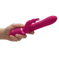 Shots Toys Vive Amoris Rosa rabbit vibrator with stimulating pearls, showcasing a pink design and textured surface.
