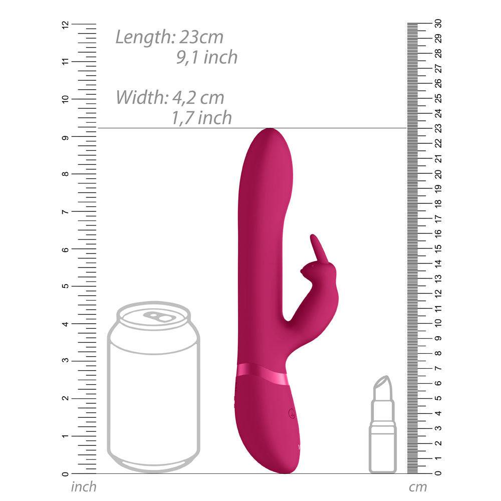 Vive Amoris Rosa kaninvibrator från Shots Toys med stimulerande pärlor och ergonomisk design för optimal njutning.