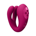 Vive Yoko Triple Action Vibe in pink with clitoral pulse waves, showcasing sleek design and textured surface.