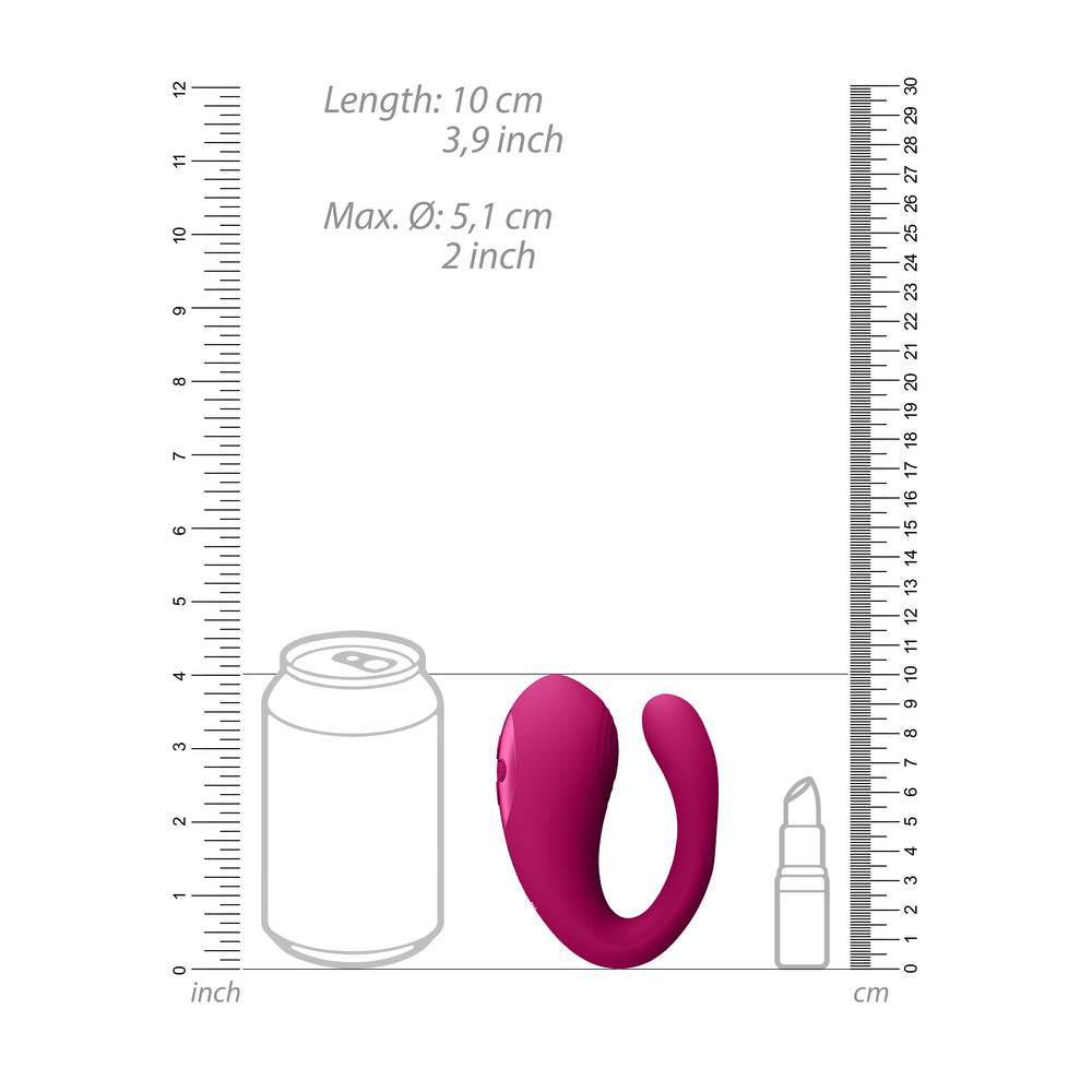 Vive Yoko Triple Action Vibe in pink with clitoral pulse waves and sleek design for enhanced stimulation.