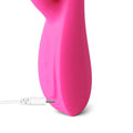 Silicone rabbit vibrator in a soft pink color with dual motors and textured design by Various Toy Brands.
