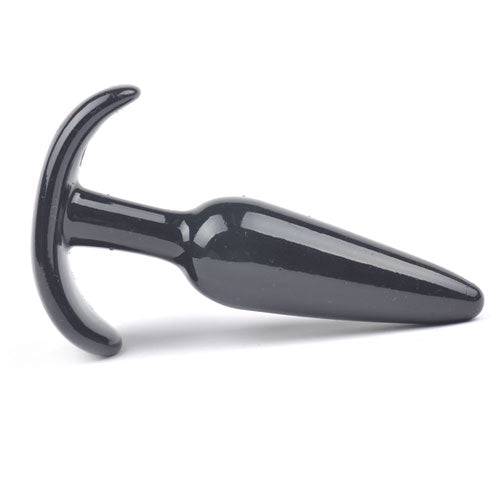 Black tapering anal plug from Various Toy Brands, featuring a smooth surface and a sleek design for comfortable use.