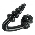 Master Series The Tower cock ring and butt plug in sleek black silicone with textured design for enhanced pleasure.