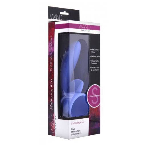 XR Brands Fluttering Kiss dual stimulation accessory with soft textures and vibrant colors for intimate pleasure.