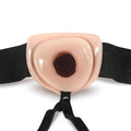 Blush Novelties Dr. Skin 6-inch hollow strap-on in vanilla, featuring realistic texture and skin-like finish.