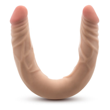 Blush Novelties Dr Skin Posable Dubbel Dong 14 inch in lifelike skin tone, flexible design for versatile use.