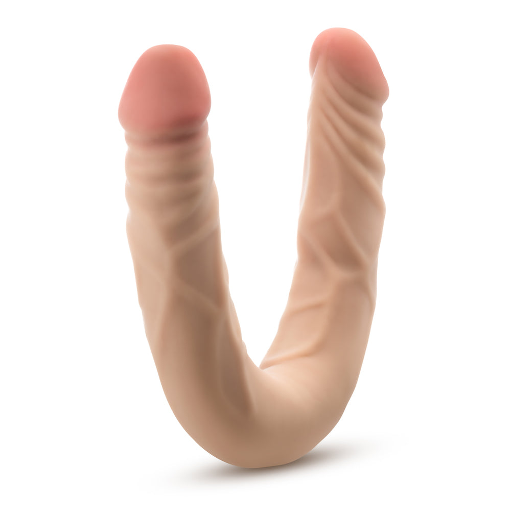 Blush Novelties Dr Skin Posable Dubbel Dong 14 inch in lifelike skin tone, flexible design for versatile use.