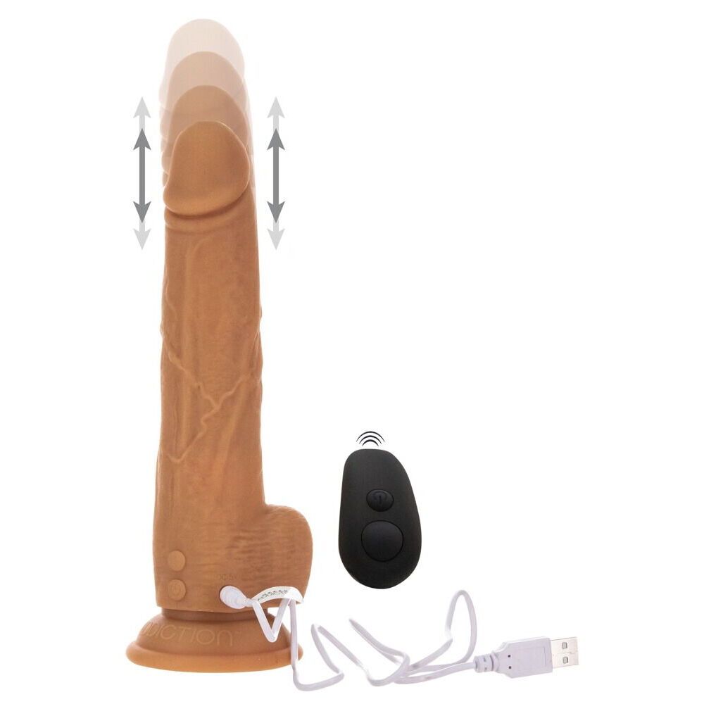 BMS Enterprises 9-inch caramel dildo with a smooth, textured design for enhanced pleasure.