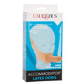 California Exotic Accommodator face strap on dildo in flesh color, showcasing realistic texture and design.