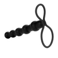 California Exotic Love Rider Beaded Dual Svart Penetrator with textured beads and flexible design for enhanced pleasure.