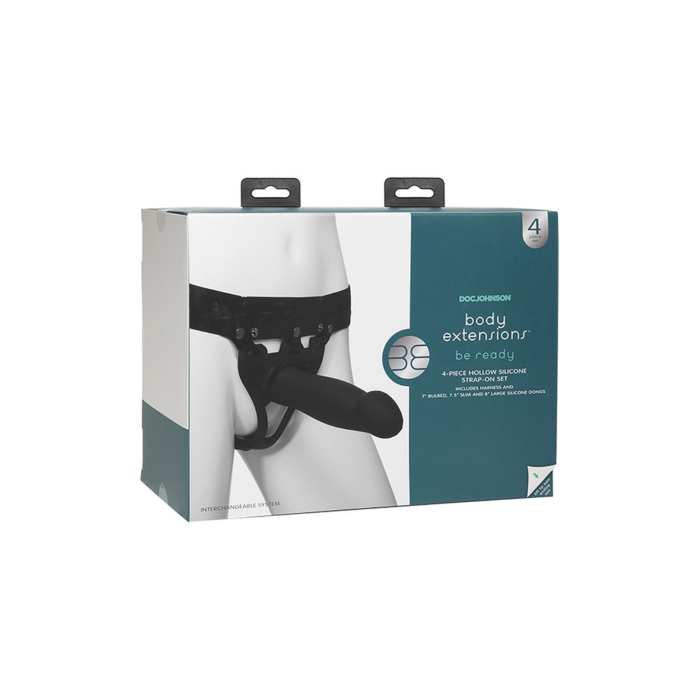 Doc Johnson Be Ready Hollow Strap On, featuring a realistic design with a comfortable strap for versatile use.