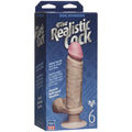 Doc Johnson 6-inch vibrating dildo in flesh pink, showcasing realistic details and textured surface for enhanced pleasure.