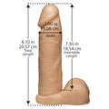 Doc Johnson VacULock 8-inch realistic dildo in flesh pink with detailed texture and lifelike design.