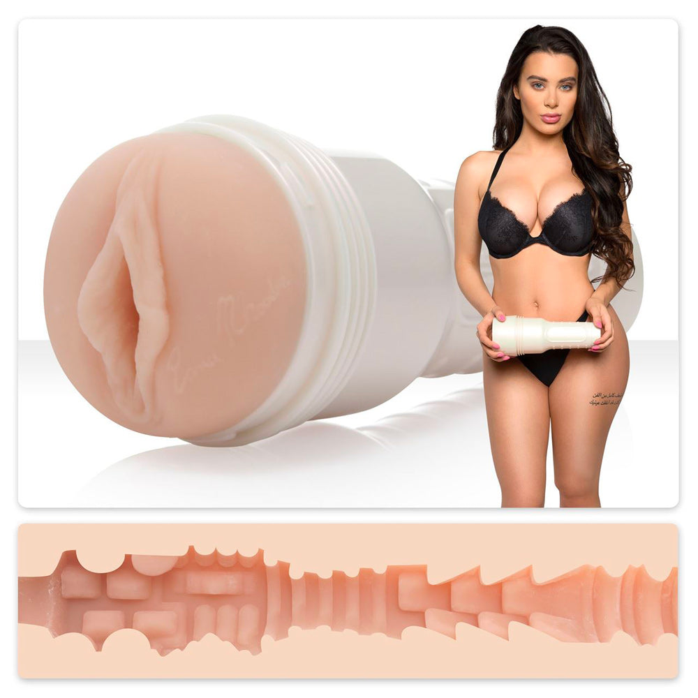 Lana Rhoades Öde Fleshlight, a realistic masturbator designed for enhanced pleasure and lifelike sensations.