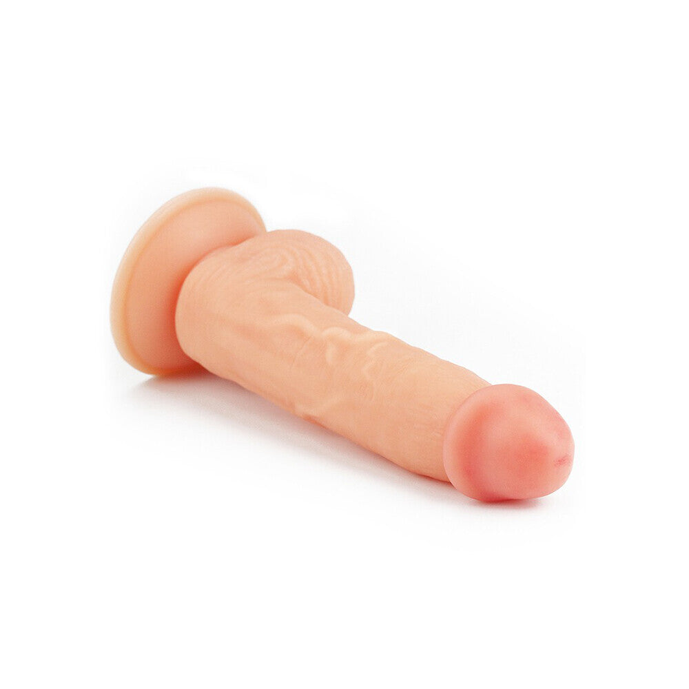 Lovetoy 8-inch ultra-soft dude dildo with realistic texture and smooth surface, perfect for intimate pleasure.