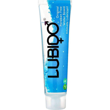 Lubido 100ml paraben-free water-based lubricant bottle with a sleek design and easy-to-use dispenser.