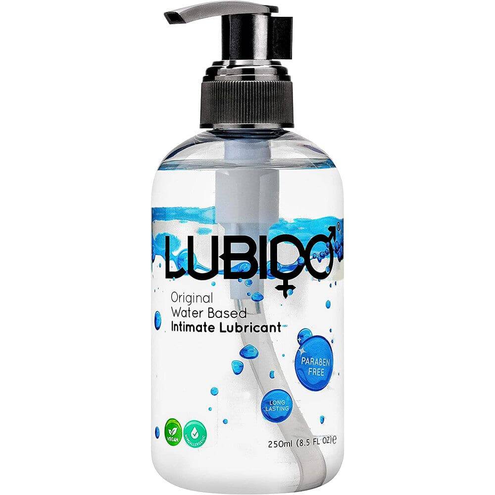 Lubido 250ml paraben-free water-based lubricant bottle with a sleek design and clear label.