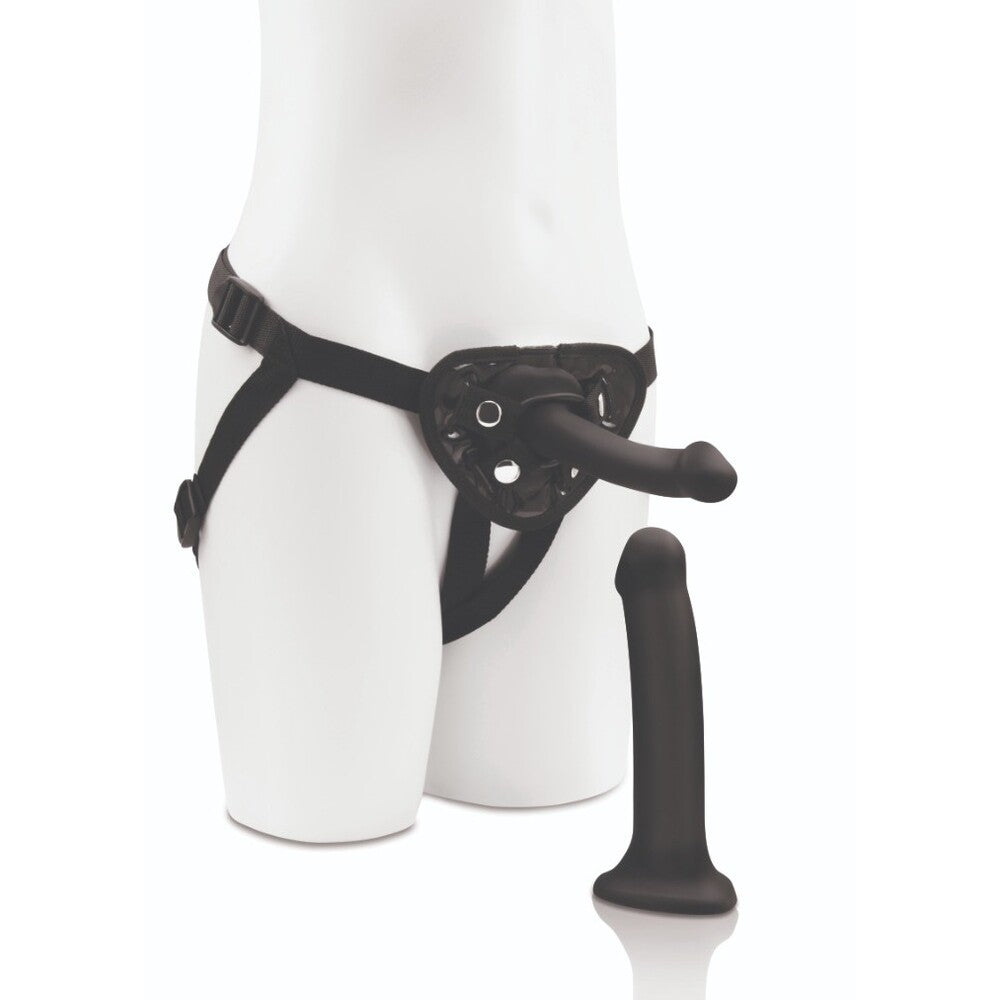 Me You Us strap-on harness kit with 6-inch and 8-inch dildos in a versatile design for enhanced intimate experiences.