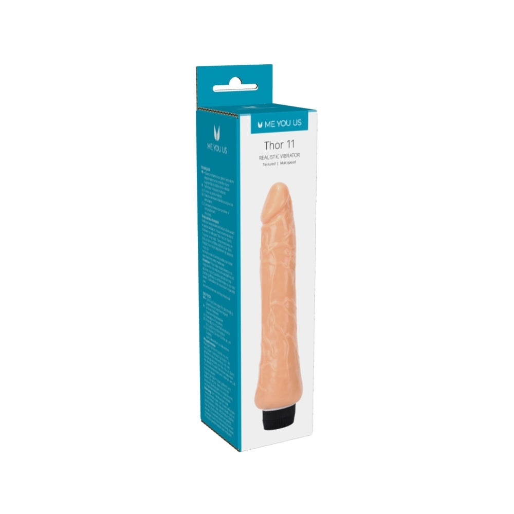 Me You Us Thor 11 realistic vibrator with lifelike details and soft texture, designed for intimate pleasure.