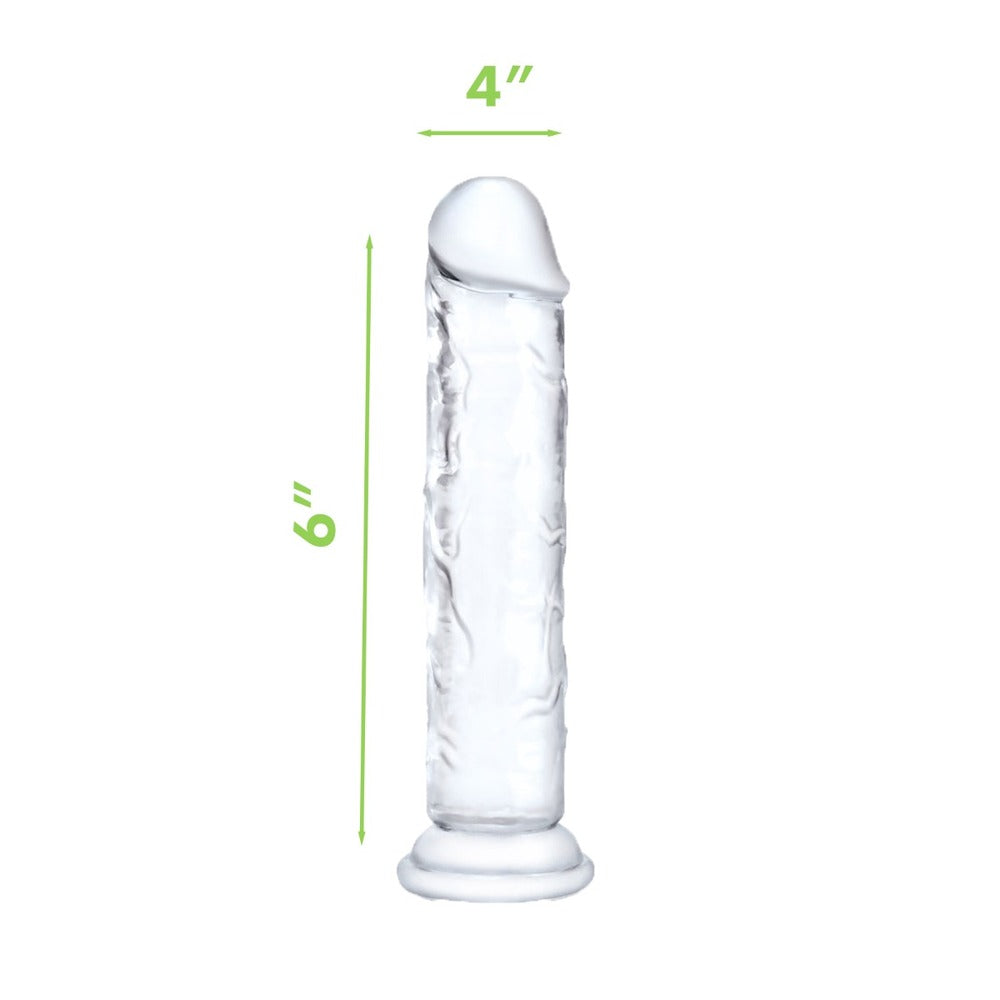 Me You Us Ultra Clear Dong 6 inch, transparent silicone, featuring realistic design and lifelike details.