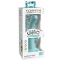 Pipedream Dillio Platinum Curious Five, a colorful five-inch silicone dildo with realistic texture and curved design.