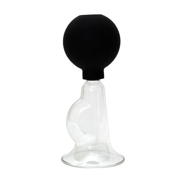 Rimba large glass nipple pump with a sleek design and clear glass for enhancing sensitivity and pleasure.