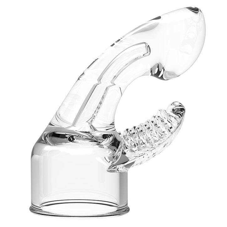 Rimba Power Head Dual Stimulation Wand attachment in sleek design, ideal for enhanced pleasure experiences.