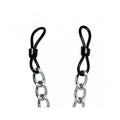 Rimba Uppdragningsnippelklämmor, a pair of stainless steel nipple clamps with adjustable tension and soft rubber tips.