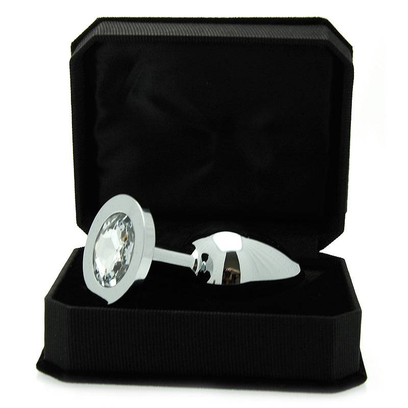 Rimba buttplug with a decorative crystal, featuring a sleek design and smooth finish for comfortable use.
