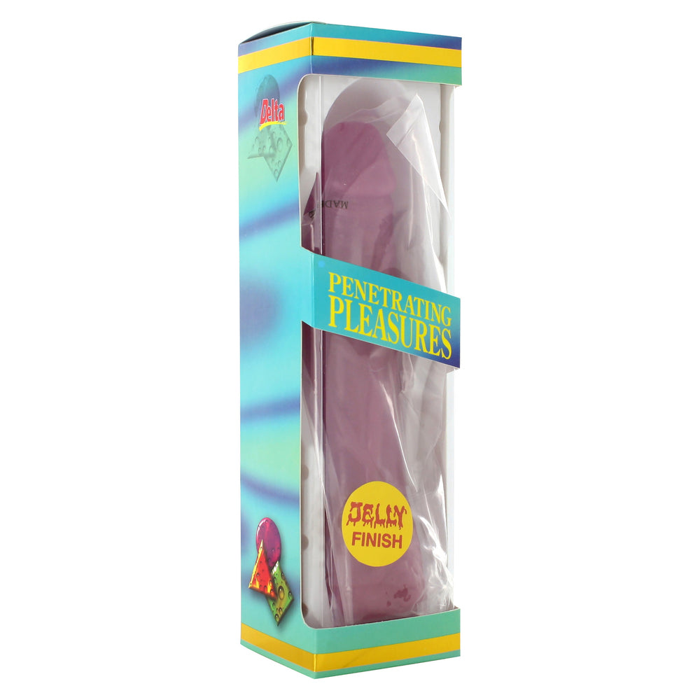 Purple jelly dong from Seven Creations with a realistic design and textured surface for enhanced pleasure.