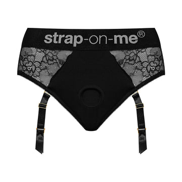 Strap On Me small harness lingerie featuring adjustable straps and lace detailing for a seductive look.