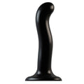 Strap On Me medium black dildo with a curved design for prostate and G-spot stimulation.