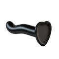 Strap On Me medium black curved dildo designed for prostate and G-spot stimulation, featuring a sleek, ergonomic shape.