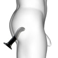 Strap On Me medium black dildo with a curved design for prostate and G-spot stimulation.