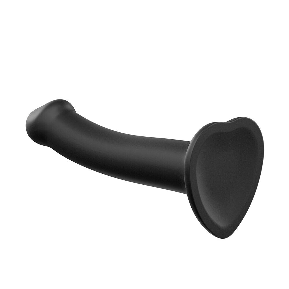 Strap On Me silicone dual density flexible dildo in black, featuring a realistic design and XLarge size for enhanced pleasure.