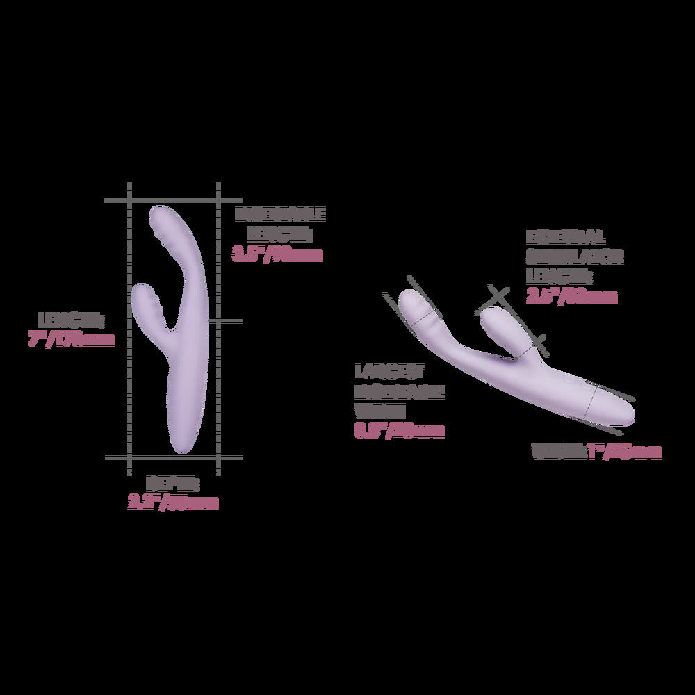 Svakom CICI Slim G-Spot Rabbit vibrator in pink with flexible ears and sleek design for targeted pleasure.