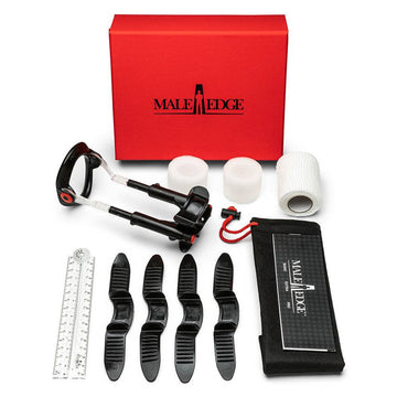 Male Edge Pro penis extender device with ergonomic design and adjustable components for effective use.