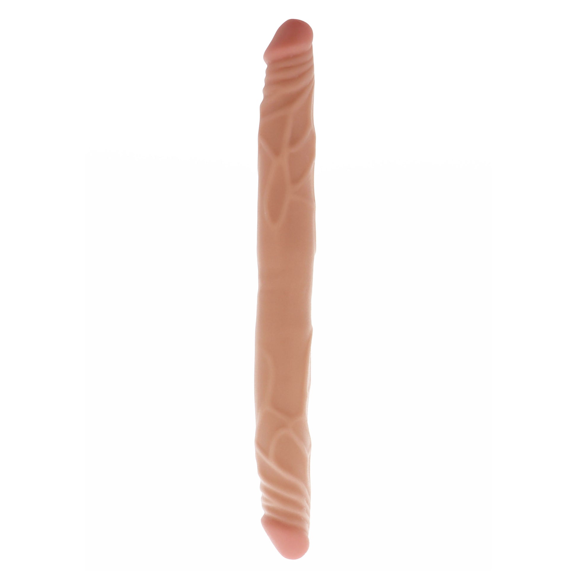ToyJoy Get Real 14-inch flesh-colored double dildo with realistic details and lifelike texture.