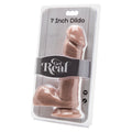 ToyJoy Get Real 7-inch dong in soft pink with textured balls, designed for realistic pleasure and stimulation.