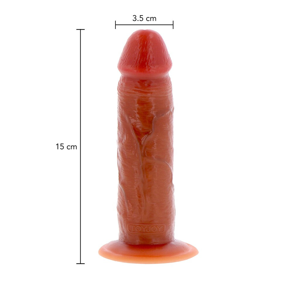 ToyJoy Get Real silicone gliding foreskin dong with lifelike texture and realistic design for enhanced pleasure.