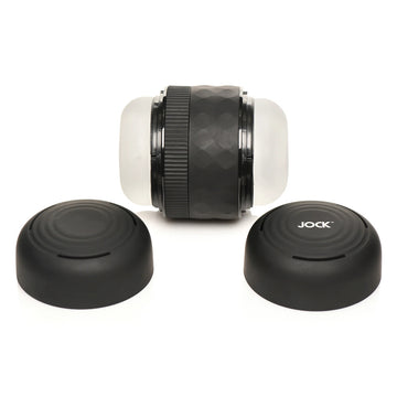 Jock Åtdragande Masturbator with textured interior, showcasing its realistic design and ergonomic shape for comfort.