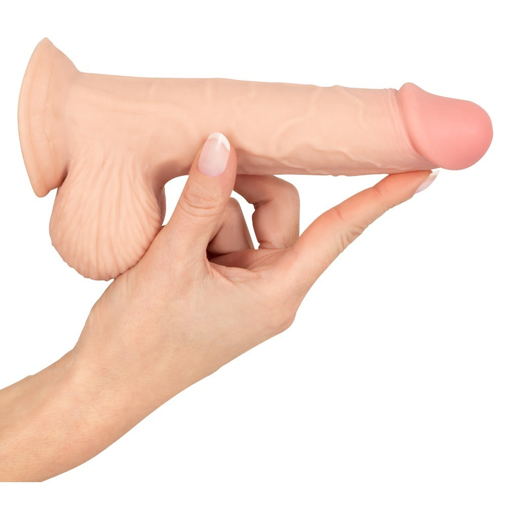 You2Toys Nature Skin Dildo with realistic moving skin, 19cm length, showcasing detailed texture and lifelike appearance.